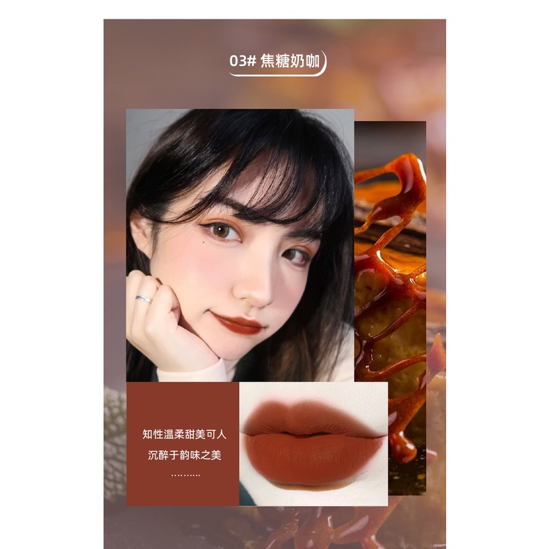 【MAFFICK】 Nhung mờ môi men, mờ đào son môi mousse, không phai cốc không dính | BigBuy360 - bigbuy360.vn