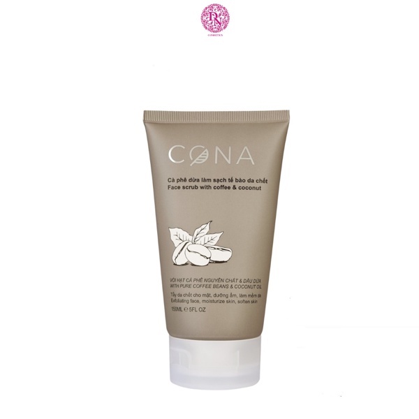 Cà phê dừa làm sạch tế bào chết da mặt Cona Face Scrub With Coffee &amp; Coconut 150ml