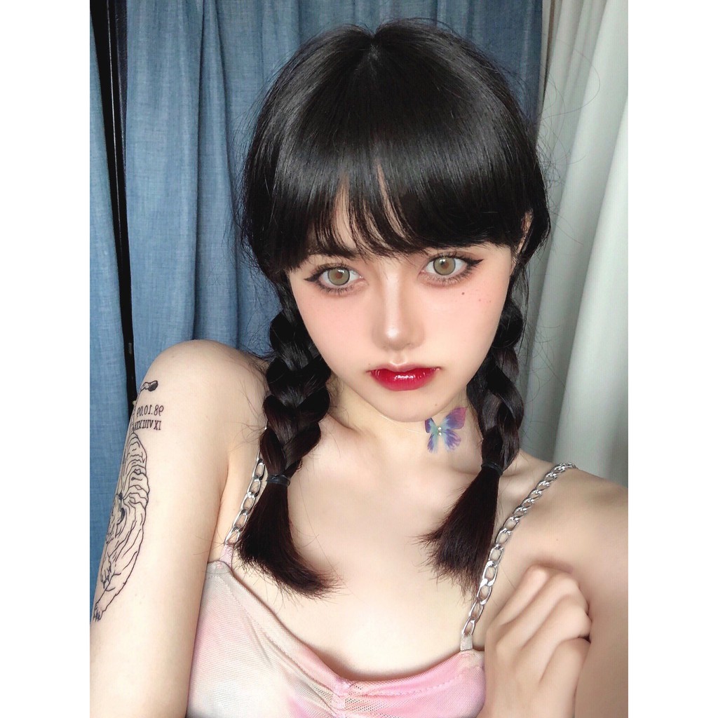 Set 2 kính áp tròng  dòng XQT 14.0mm màu xanh lá cây bắt mắt