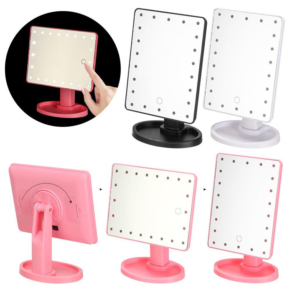 DIACHAVN Gương Trang Điểm Có Đèn LED Cảm Ứng Để Bàn Tiện Dụng