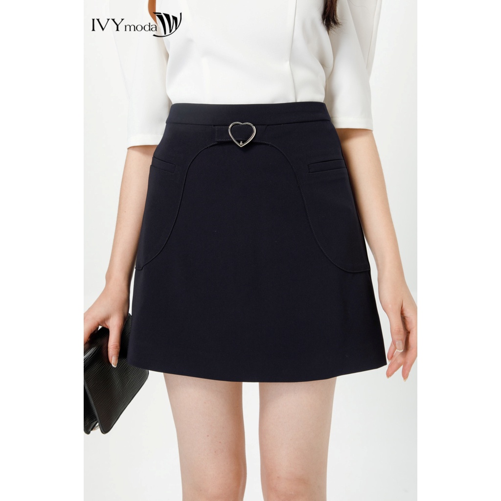 Chân váy chữ A 2 lớp IVY moda MS 31M7076