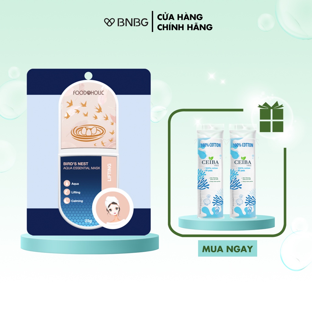 Mặt nạ dưỡng chất tổ yến dưỡng da toàn diện Foodaholic BIRD'S NEST Aqua Essential Mask 23g