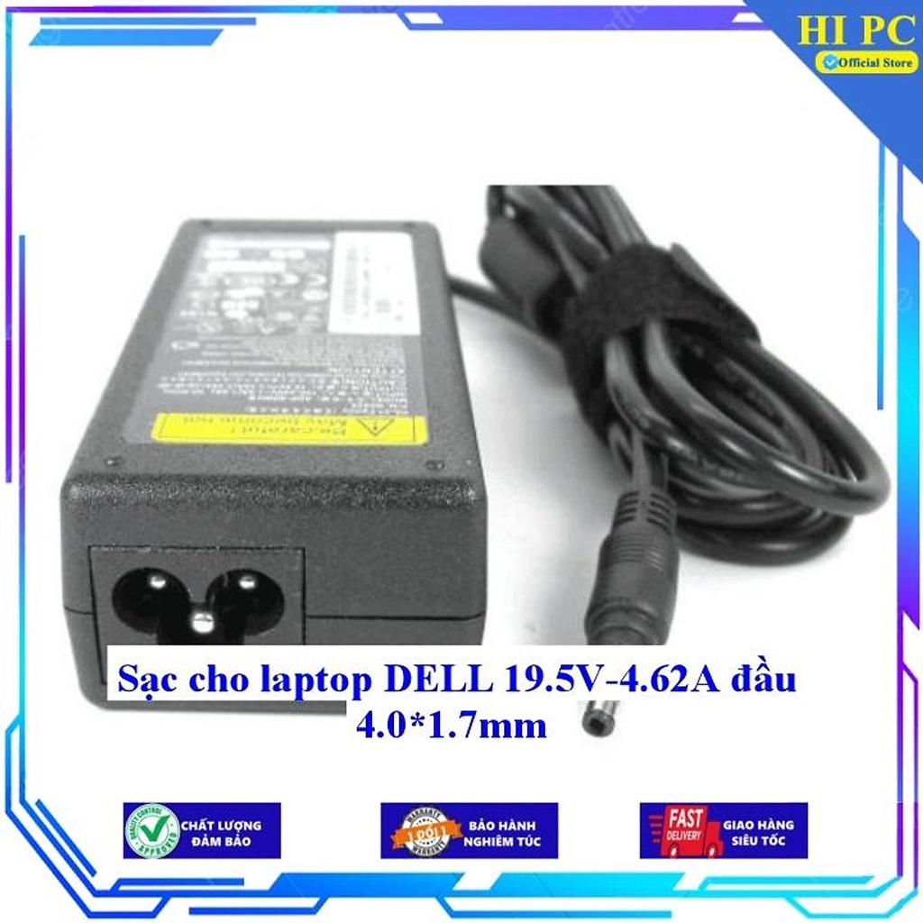 Sạc cho laptop DELL 19.5V-4.62A đầu 4.0*1.7mm - Hàng Nhập khẩu