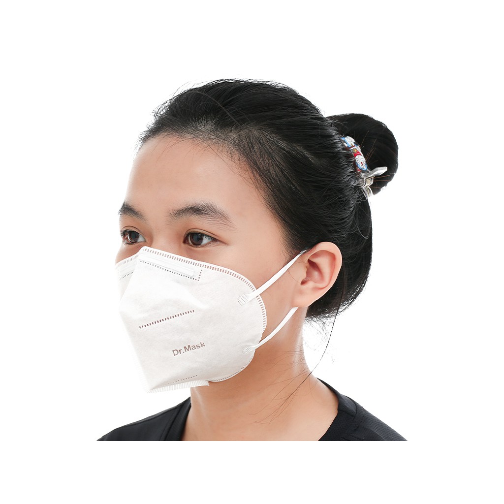 Khẩu trang 3D trắng - khẩu trang  3D Dr Mask  3 lớp kháng khuẩn- hàng Việt Nam chất lượng Quốc TẾ ( 5 c/ túi)