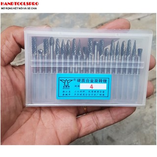 Bộ 20 Cây Mũi Mài Hợp Kim Cán 3mm Size 4mm JINYINGPAI