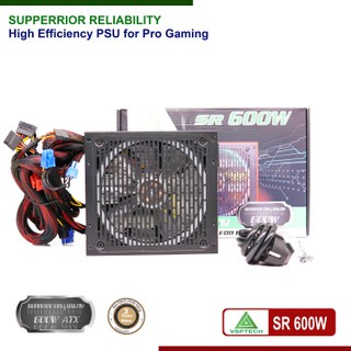 Nguồn VISION SR-600W Gaming Led Chính hãng (4+4pin, 2x6+2pin). VI TÍNH QUỐC DUY