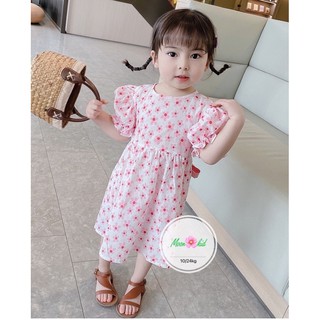Váy hoa hở lưng trái tim bé gái