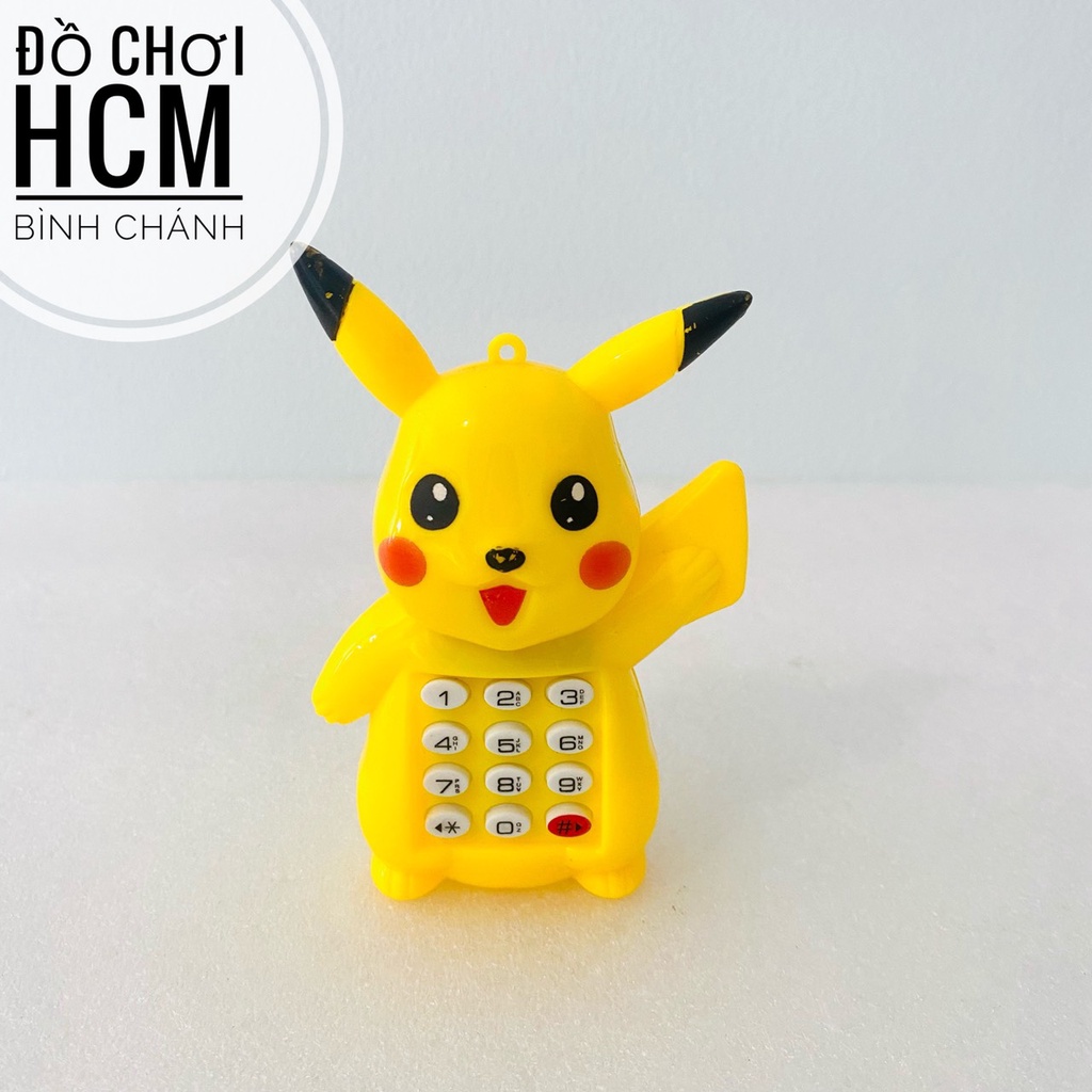 Đồ chơi điện thoại cầm tay Pikachu dùng pin có tiếng vui nhộn dành cho bé thích khám phá hoạt hình Pokemon