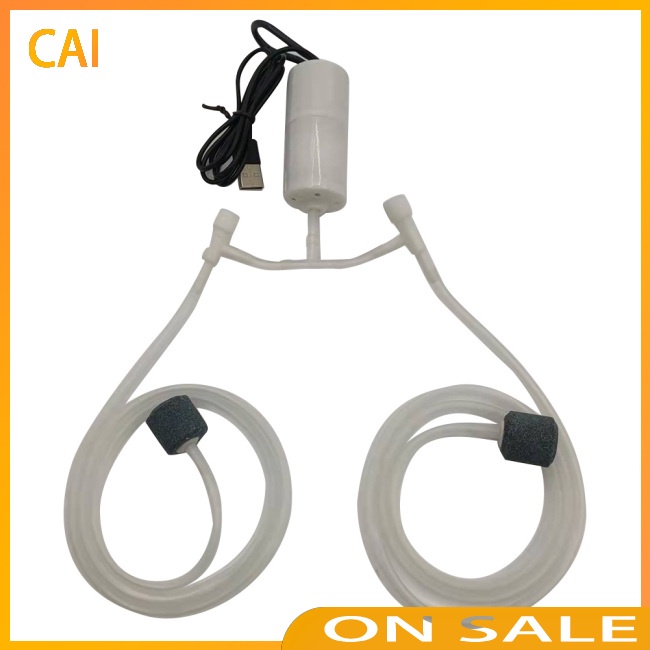 Máy Nén Khí Oxy Mini Siêu Êm Sạc Usb Tiện Dụng Cho Bể Cá