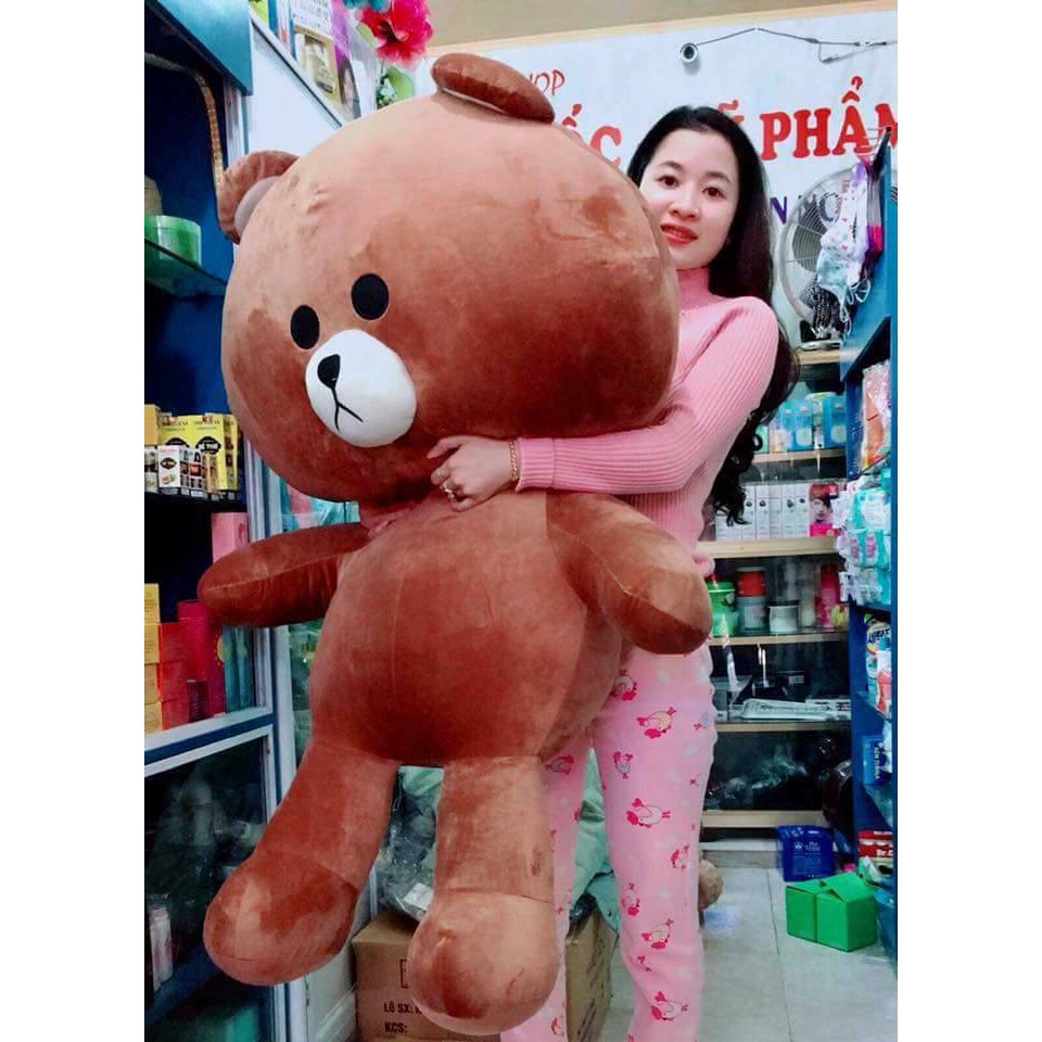 Gấu bông Brown siêu bự Khổ vải 1m7 - Chiều cao 1m5 - Hàng cao cấp siêu đẹp