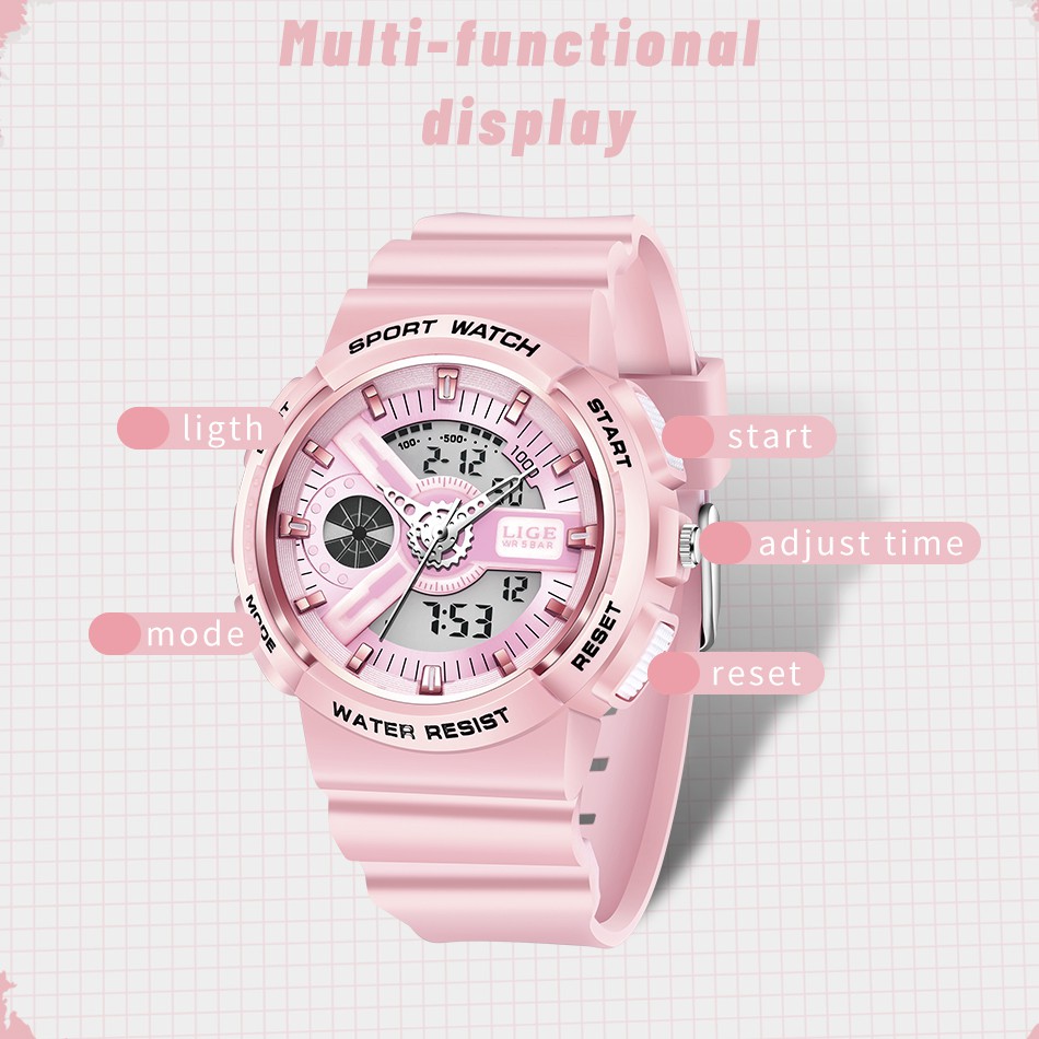 Đồng Hồ Thể Thao Điện Tử Dây Silicon Chống Thấm Nước Cho Bé | BigBuy360 - bigbuy360.vn