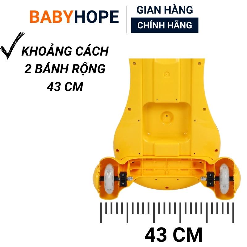 Xe lắc cho bé có nhạc Babyhope, bánh phát sáng mẫu 2021