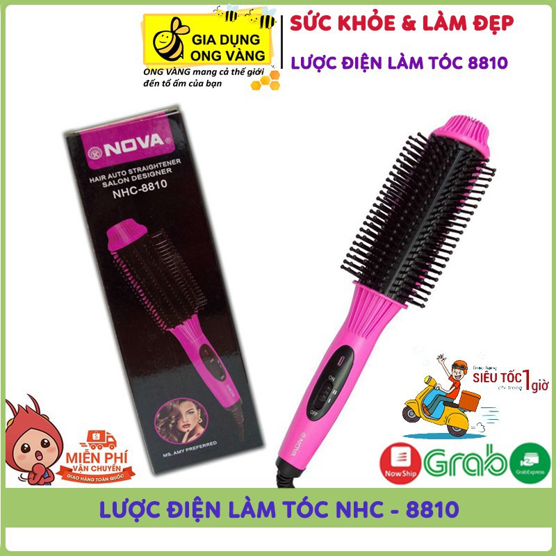 Trùm Giá Tốt - [SĂN] Lược Điện Tạo Kiểu Tóc Đa Năng NoVa NHC-8810; Uốn cụp, Uốn xoăn, Dập Xù Phồng