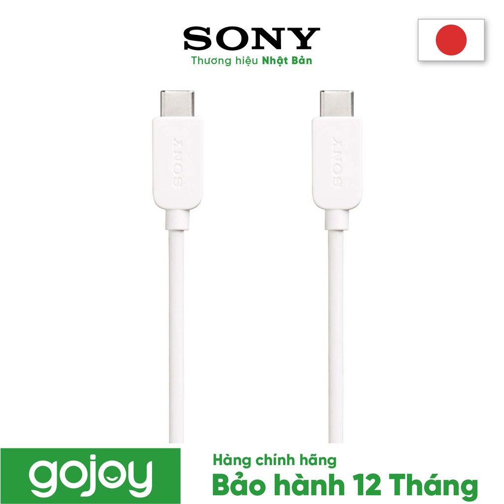 Cáp sạc C-C 1m SONY CP-CC100/WC WW màu trắng - Bảo hành 12 tháng chính hãng