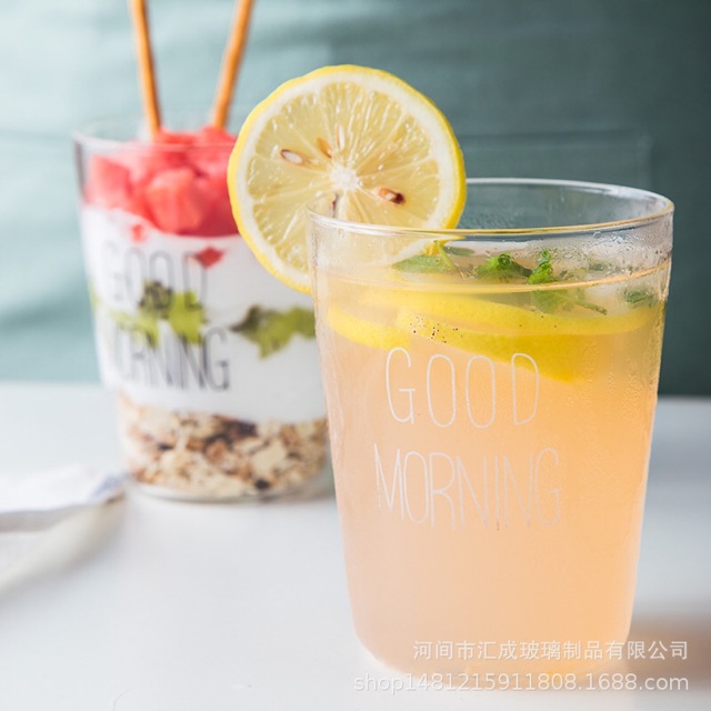 Ly thủy tinh good morning 400ml ,