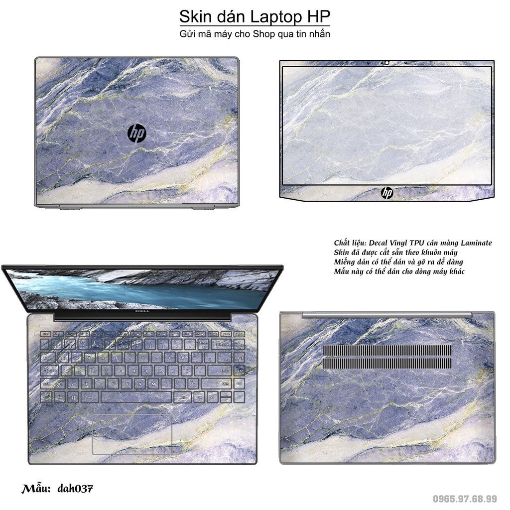 Skin dán Laptop HP in hình vân đá _nhiều mẫu 2 (inbox mã máy cho Shop)