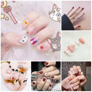 Miếng Dán Móng Tay 3d Màu Bạc Thời Trang Hàn Quốc Da121-140