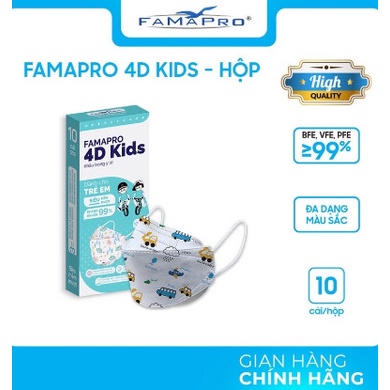 KHẨU TRANG KF94 CHO BÉ HỘP 10 CÁI FAMAPRO