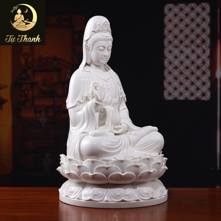 Tượng Quan Âm Bồ Tát gốm Đức Hóa cao 45 cm – TỰ THANH QUÁN