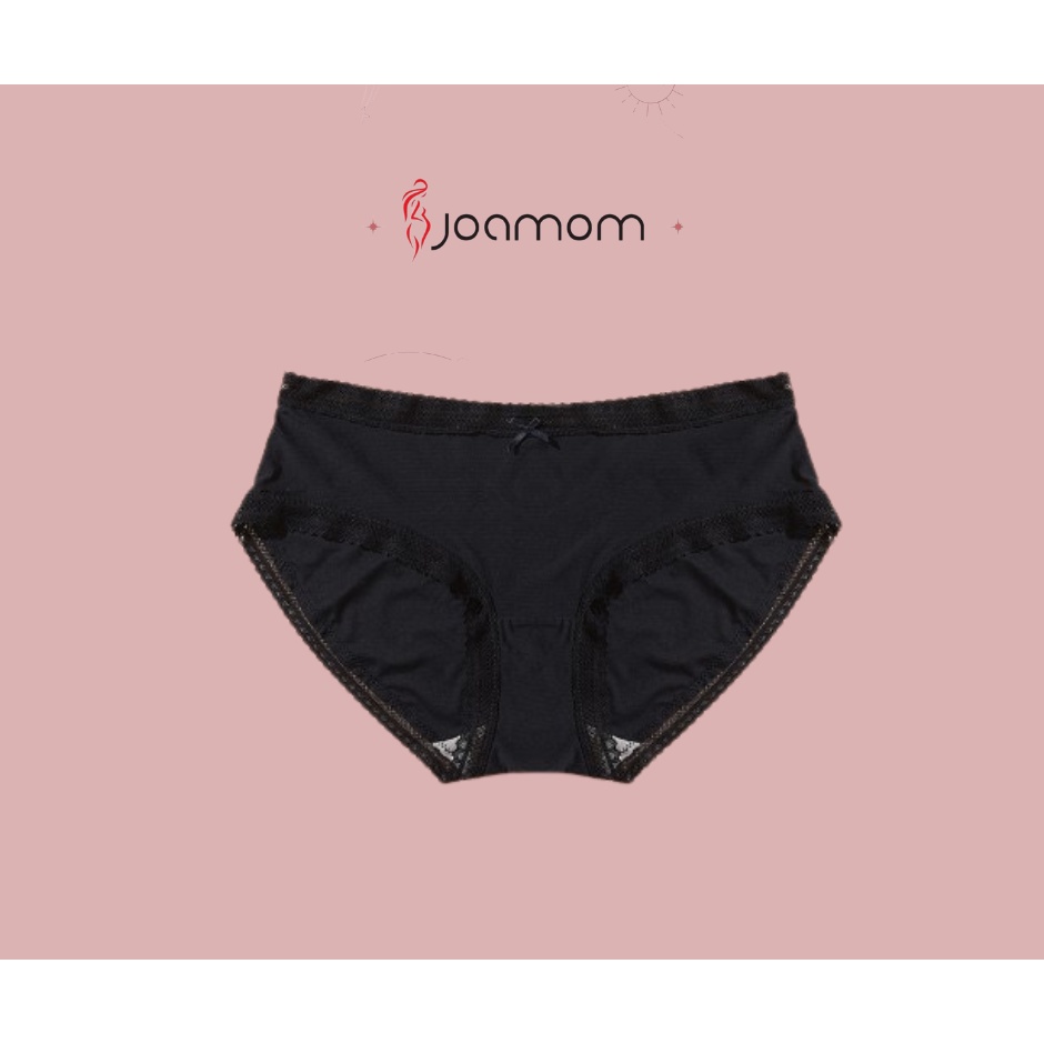 Quần lót bầu nữ thun lạnh nghìn lỗ thông hơi trơn viền ren thoáng mát Joamom