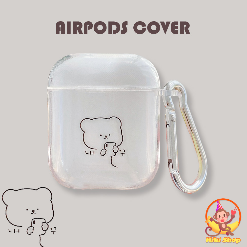 Vỏ Đựng Bảo Vệ Hộp Sạc Tai Nghe Airpods 1 / 2 Hình Chú Gấu Rilakkuma