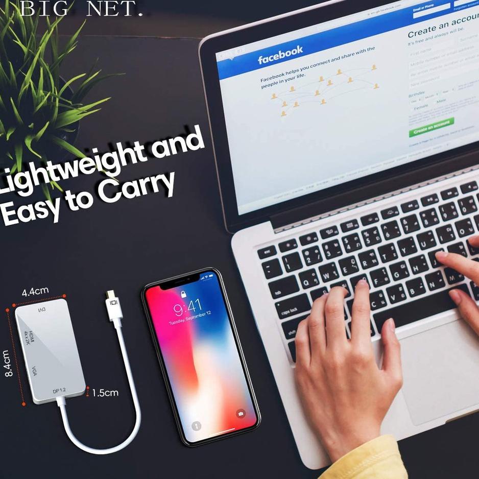 Cáp Chuyển Đổi Thunderbolt Mini Display Port Sang Hdmi-Vga-Dvi / Cabel Mini Dp Sang 3 Trong 1 | BigBuy360 - bigbuy360.vn