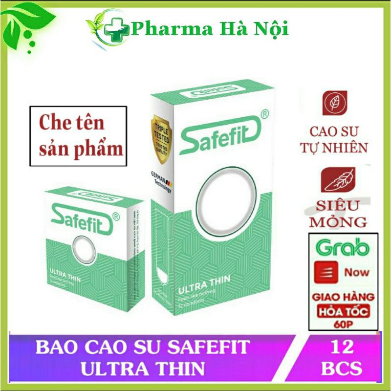 Bao cao su Safefit Ultra thin 12 chiếc ⚡siêu mỏng- 0.03mm