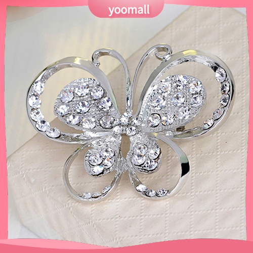 Ghim Cài Áo Hình Bướm Đính Đá Thời Trang Cho Nữ