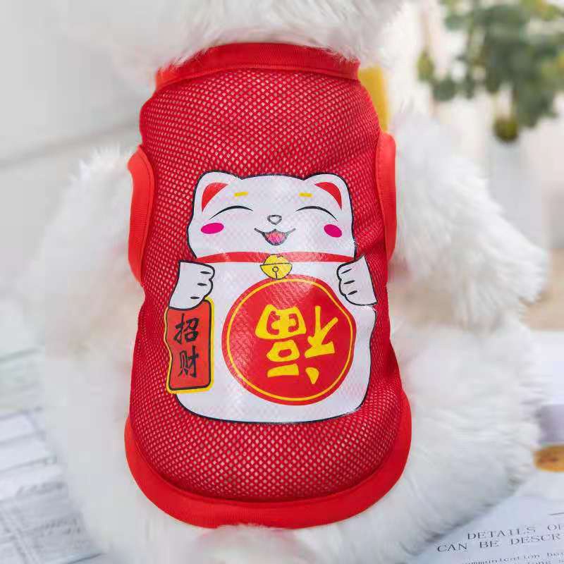 Áo không tay họa tiết độc đáo thời trang mùa hè dành cho thú cưng