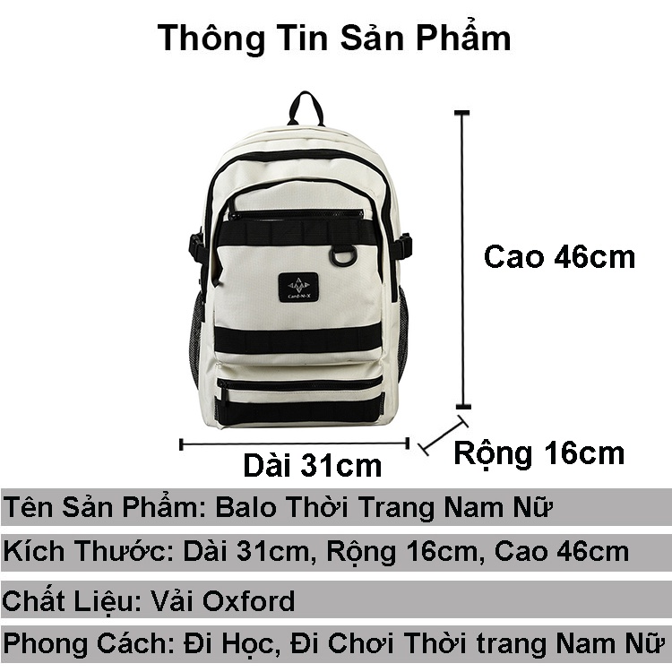 Balo nam nữ đi học cao cấp ZIME chất liệu chống nước phong cách thời trang du lịch đựng laptop