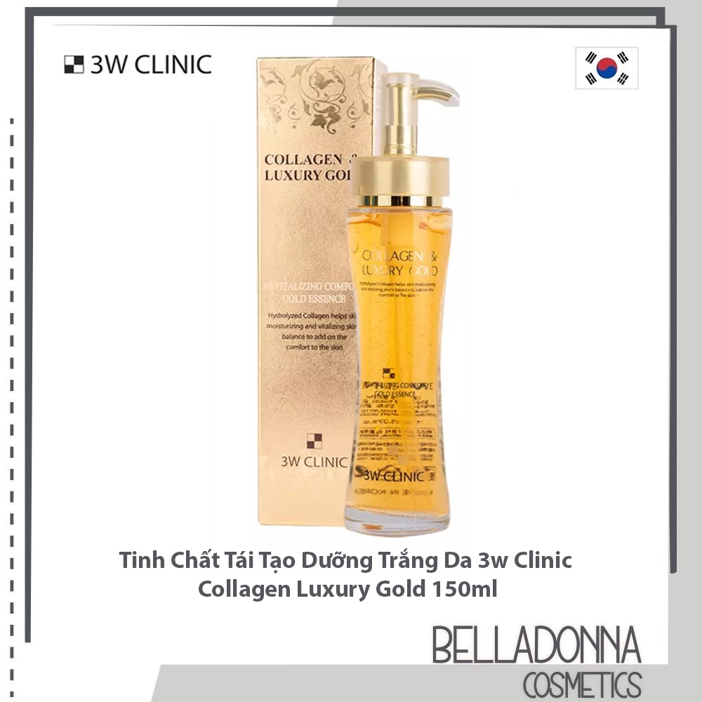 Tinh Chất Tái Tạo Dưỡng Trắng Da 3W Clinic Collagen Luxury Gold 150ml