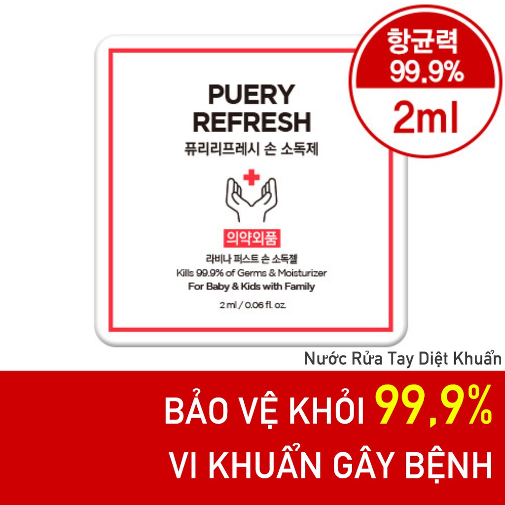 [Tiện Lợi] Gel rửa tay mang đi PUERY REFRESH sạch khuẩn 99.9%, thuận tiện | WebRaoVat - webraovat.net.vn