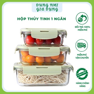 Hộp Thủy Tinh Đựng Cơm, Hộp Cơm Văn Phòng Đựng Đồ Ăn Cao Cấp Có Nắp Đậy Tiện Lợi An toàn