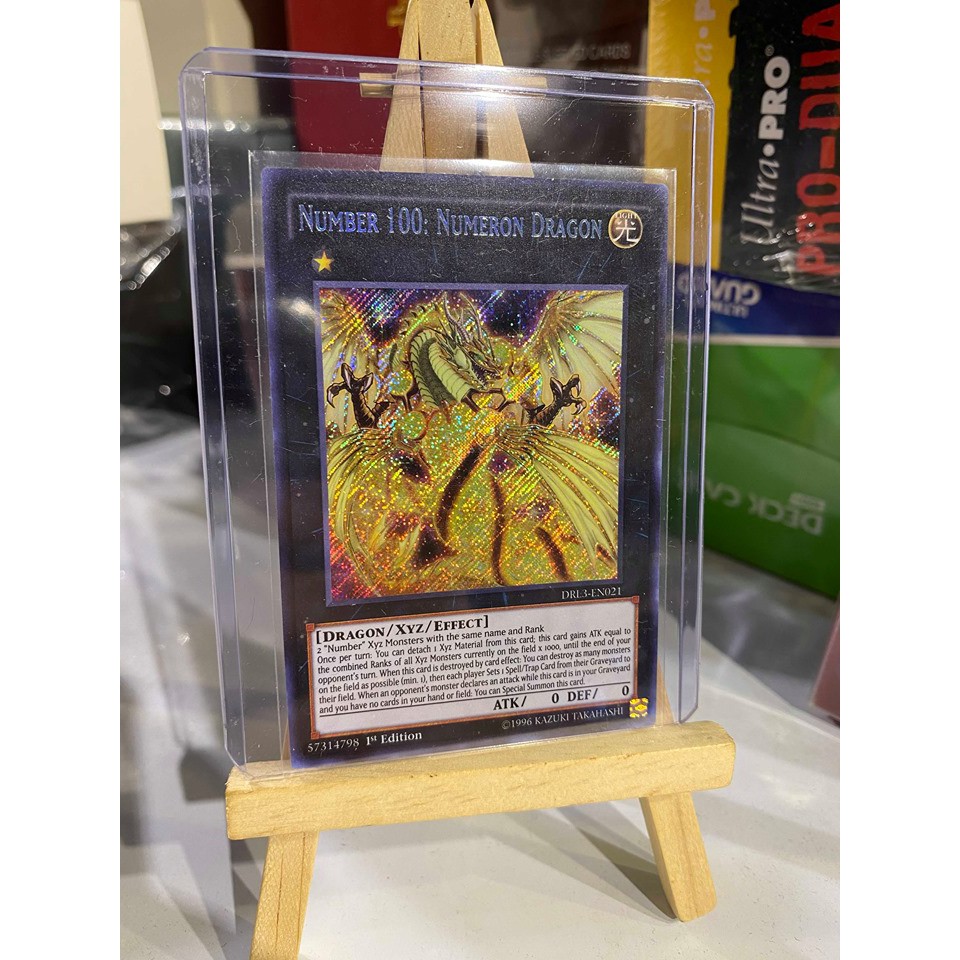 Lá bài thẻ bài Yugioh Number 100 Numeron Dragon - Secret Rare - Tặng bọc bài nhựa bảo quản