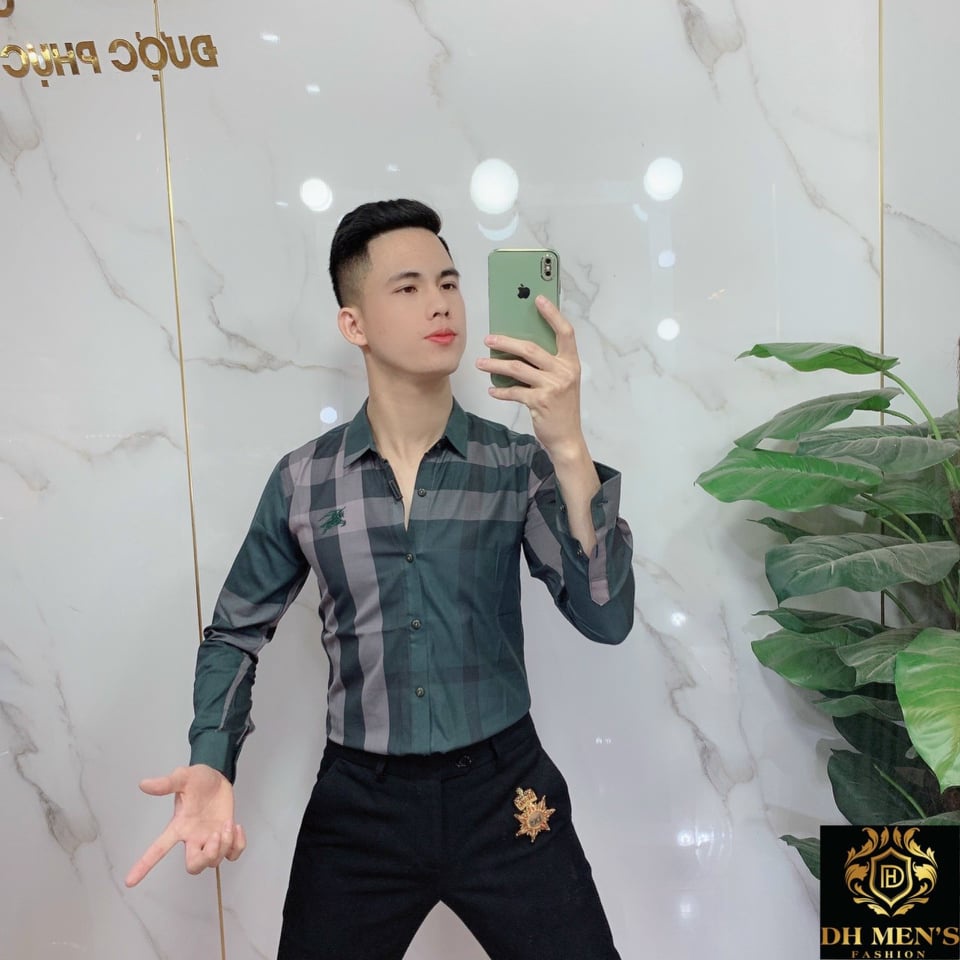 Áo Sơ Mi Nam Dài Tay BBR Caro Kẻ Sọc Dáng Ôm Vải Cotton Mềm Mịn Không Nhăn Thấm Hút Mồ Hồi