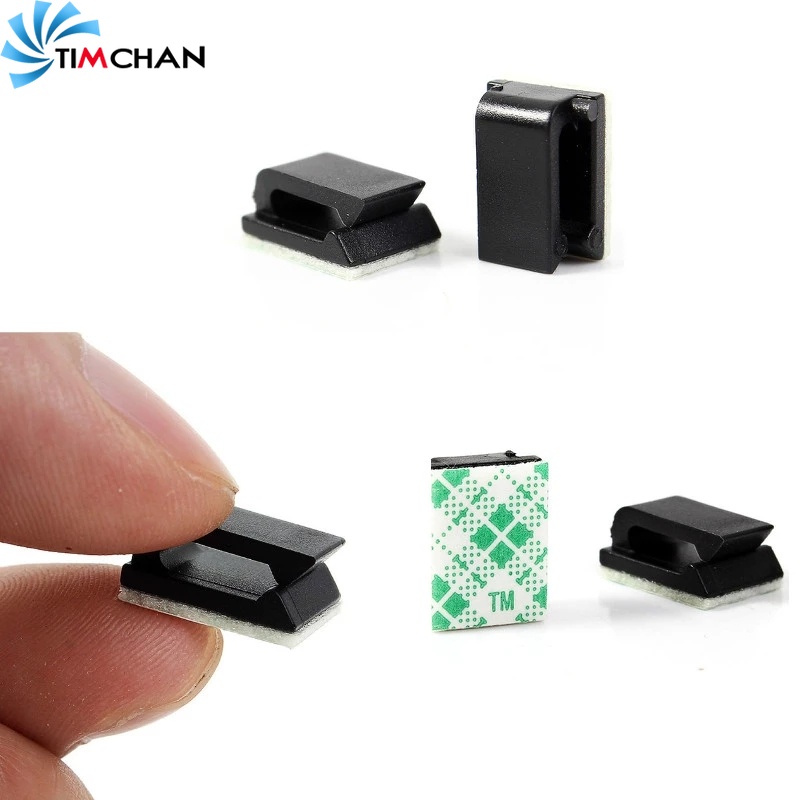 Set 10 Kẹp Cố Định Dây Cáp Máy Tính/TV/Xe Hơi Tự Dính Không Cần Đục Lỗ Sắp Xếp Gọn Gàng
