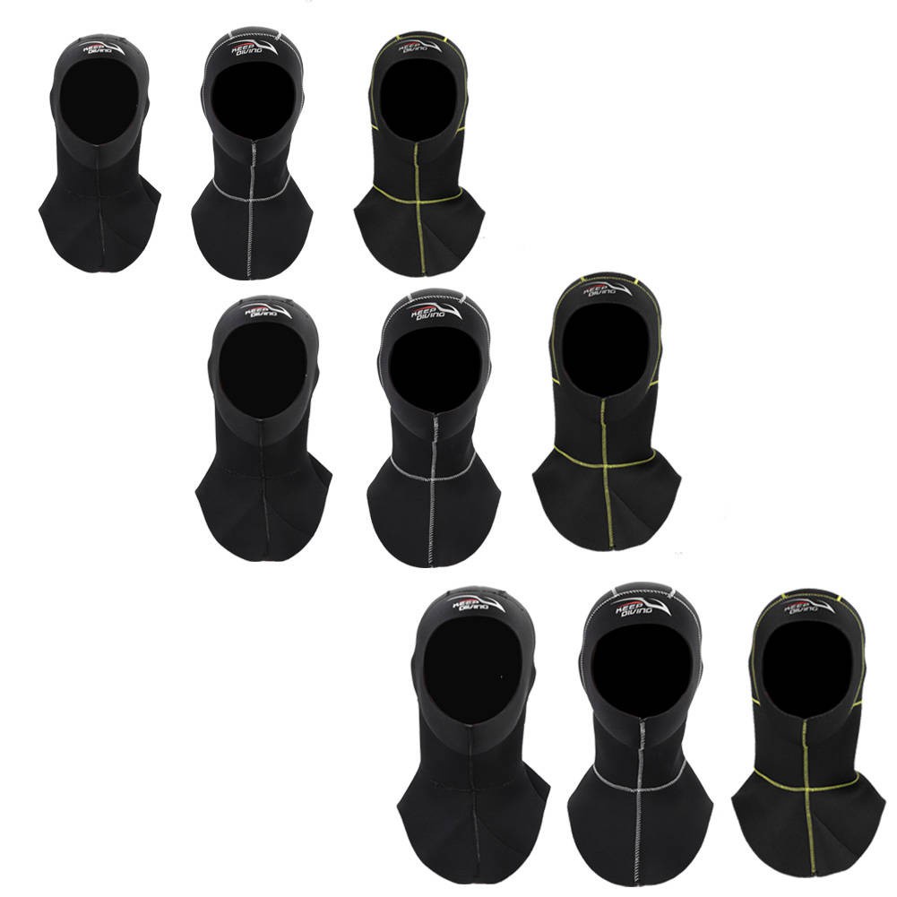 Mũ trùm đầu giữ ấm 3mm 3 kích cỡ tiện dụng cho môn lặn biển