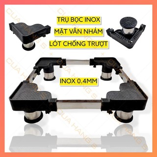 Chân đỡ máy giặt, tủ lạnh trụ inox - chống rung lắc -  chống ồn - cao cấp tiện lợi - BH 2 năm