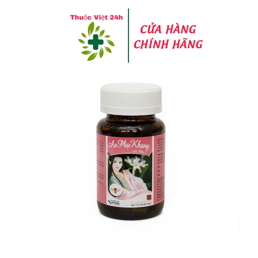 An Phụ Khang An Châu giúp giảm kích thước u nang, u xơ, u vú - Hộp 60 viên – Thuoc Viet 24h