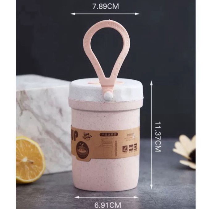 Cốc đựng canh lúa mạch an toàn cho sức khỏe, chịu nhiệt cao xinh xắn dung tích 300ML