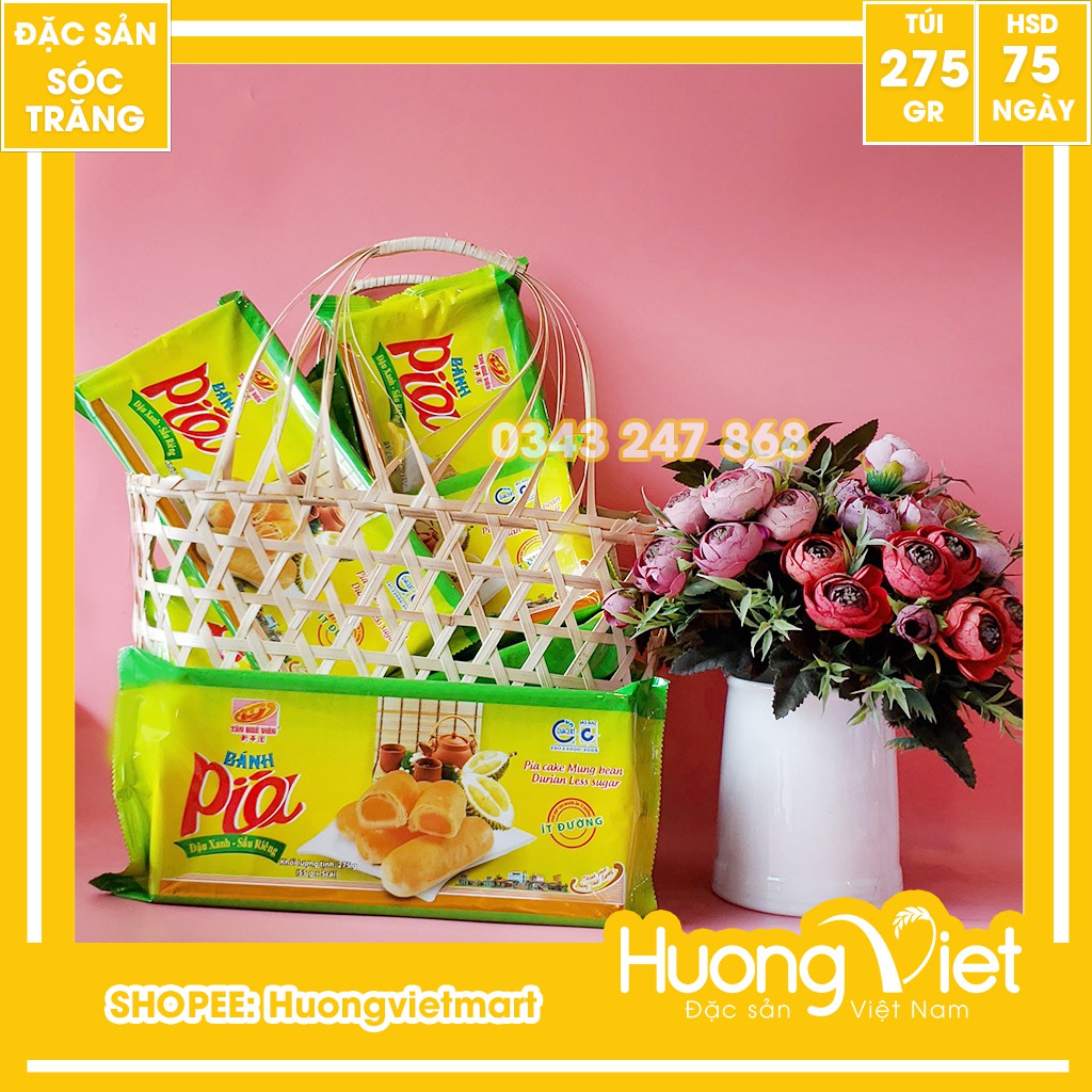 Bánh pía ít đường không trứng 275g, bánh pía Sóc Trăng, bánh ít ngọt ăn kiêng