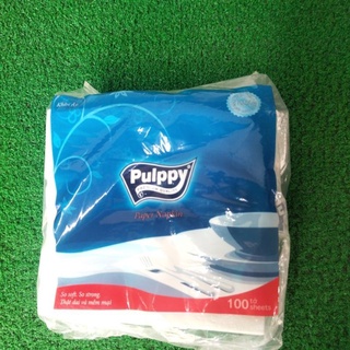 giấy ăn vuông Pulppy cao cấp 100 tờ 33x33cm