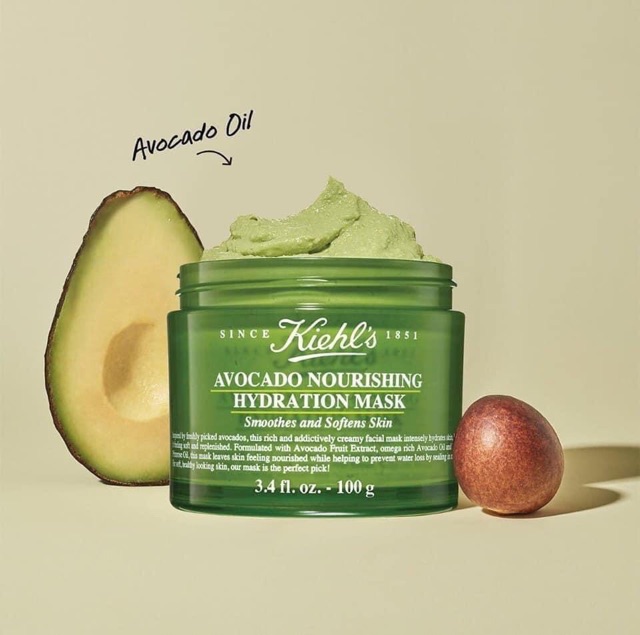 Mặt nạ Kiehl's Avocado Nourishing Hydration Mask 10gr quả bơ siêu cấp ẩm phục hồi da