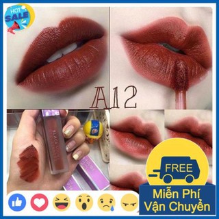 Son black rouge A12 🎁𝐌𝐢𝐞̂̃𝐧 𝐏𝐡𝐢́ 𝐒𝐡𝐢𝐩🎁 Son kem lì Cao Cấp - Đỏ Nâu Trầm | Thế Giới Skin Care