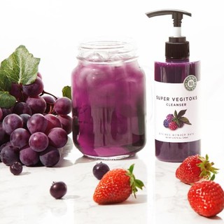 Sữa Rửa Mặt Thải Độc Sủi Bọt Rau Củ Super Vegitoks Cleanser - Màu Tím