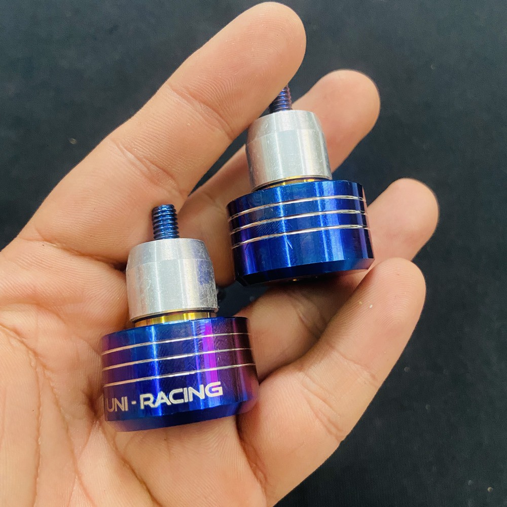 GÙ INOX MẪU ZIN YAMAHA MẠ TITAN XANH TÍM NỔI BẬT ĐẸP MẮT