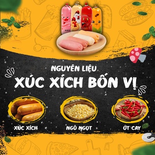 Xúc Xích Mini 4 Vị (heo, heo cay, gà, ngô) Đồ Ăn Vặt siêu ngon