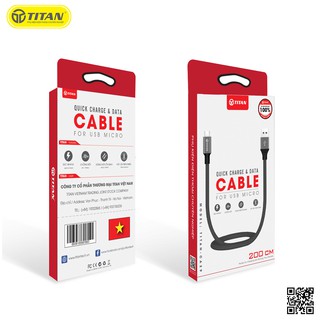 Cáp 2M bọc dù Micro Titan CA29