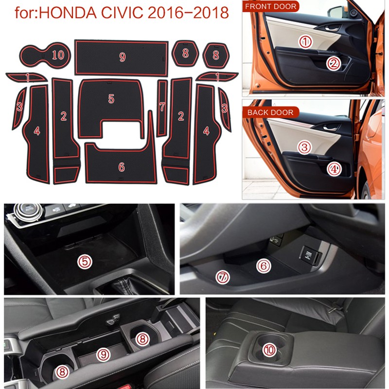 Thảm lót trang trí nội thất xe hơi Honda Civic Fc 10th Gen 2015-2021