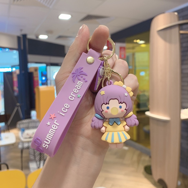 Móc Khóa Búp Bê Thổi Bong Bóng 4 Kiểu Sáng Tạo Dễ Thương